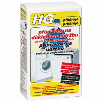 HG Prípravok na údržbu práčok a umývačiek riadu 2x100g